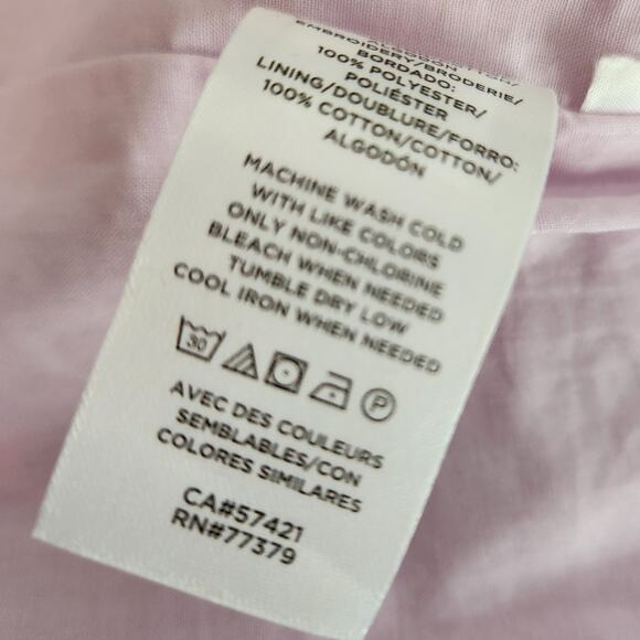 Ann Taylor Floral Embroidered Shift Dress - Size 12 - Lavender - 3D Flowers - Picture 8 of 8